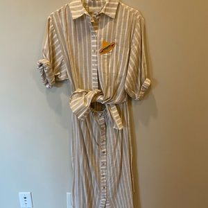 Linen embroidered dress- Corey Lynn Calter